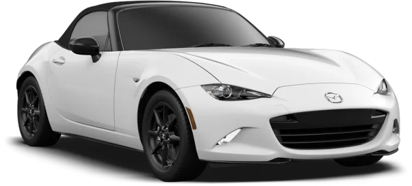 White Mazda Miata Convertible PNG Transparent Background