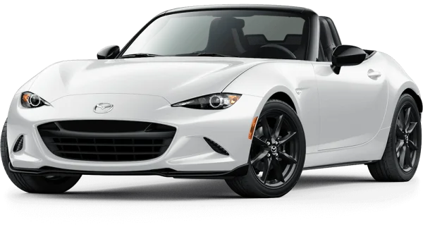 White Mazda Miata Convertible PNG Transparent Background