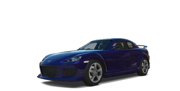 Blue Mazda RX-8 Car PNG Transparent Background