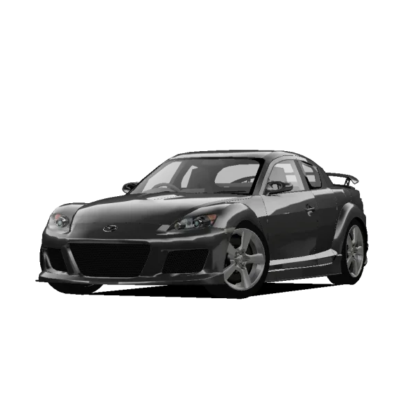 Mazda RX-8 Dark Gray Sports Car PNG