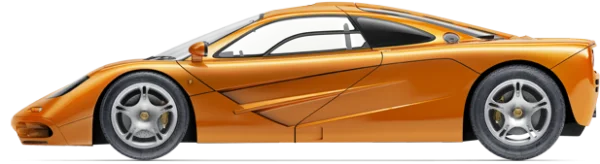 Orange McLaren F1 Sports Car PNG Transparent