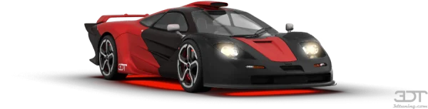 Red and Black Sports Car PNG Transparent Background