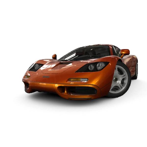 Orange Sports Car Front View PNG