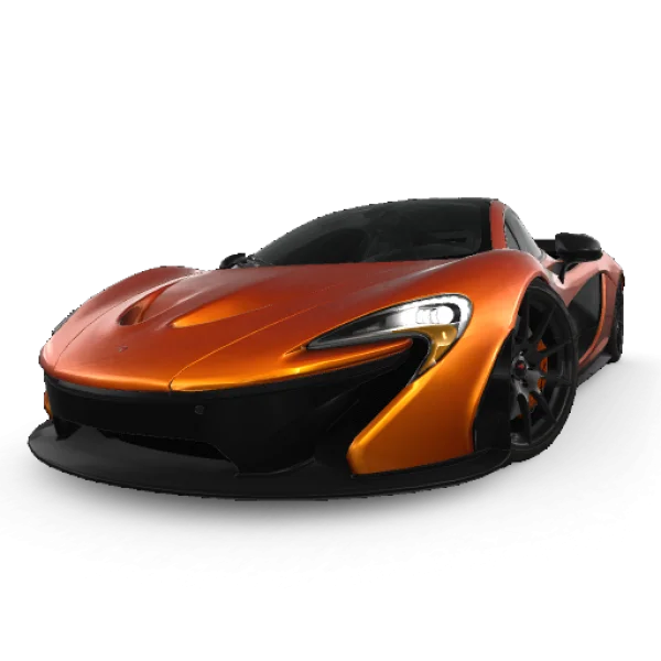 Orange McLaren P1 Supercar PNG Transparent Background