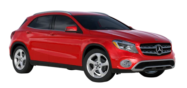 Red Mercedes-Benz GLA SUV PNG Transparent Background