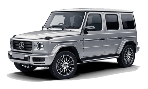 Silver Mercedes G-Wagon PNG Transparent Background