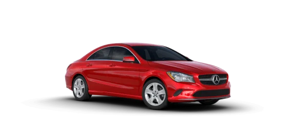 Red Mercedes CLA Car PNG Transparent Background