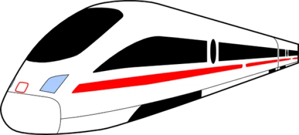 Modern White High-Speed Train PNG Transparent