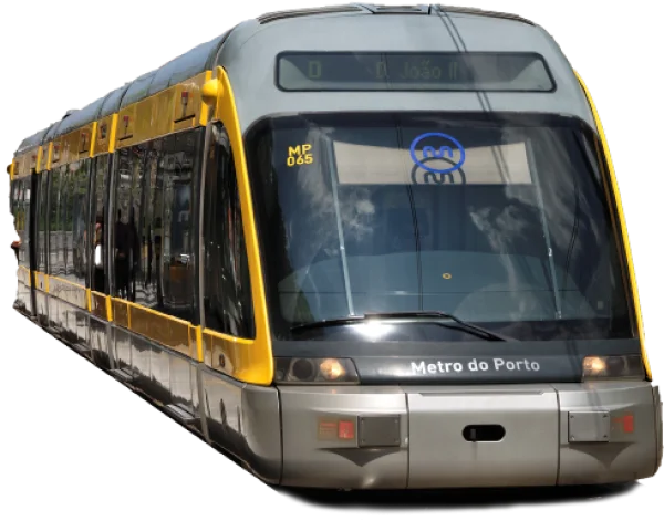 Porto Metro Train PNG Transparent Background