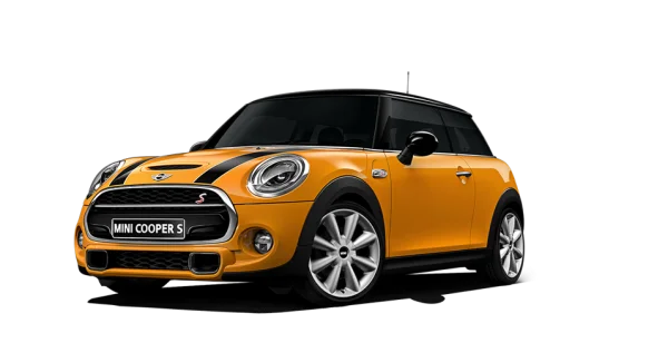 Orange Mini Cooper S Car Transparent PNG