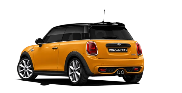 Orange Mini Cooper S Car PNG Transparent Background