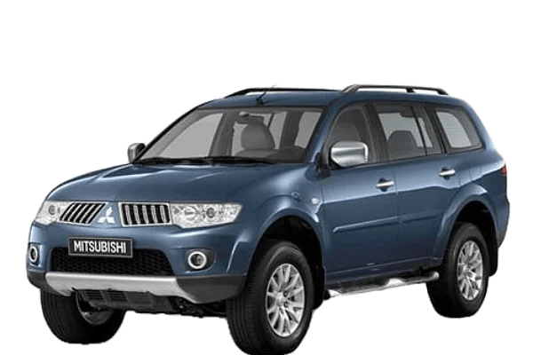 Blue Mitsubishi SUV Car PNG Transparent Background