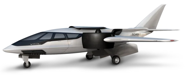 VTOL Aircraft 3D Render PNG Transparent Background