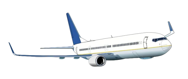 White Passenger Airplane PNG Transparent