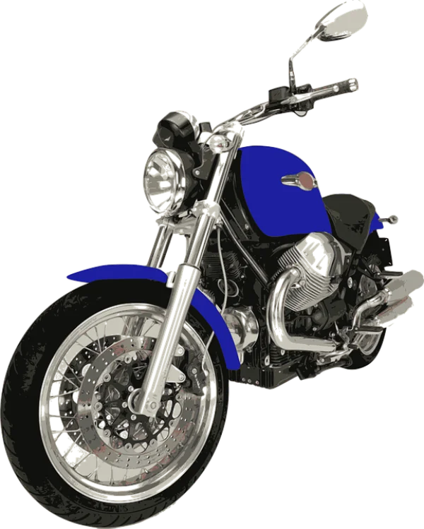 Blue Motorcycle PNG Transparent Background