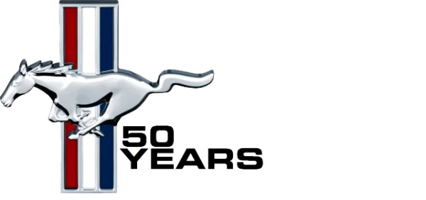 Ford Mustang 50 Years Logo Transparent PNG