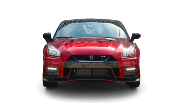 Red Nissan GT-R Nismo Front View PNG Transparent Background