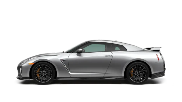 Silver Nissan GT-R Sports Car PNG Transparent Background