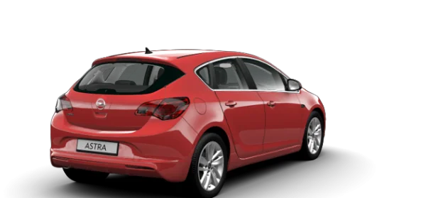 Red Opel Astra Hatchback Car PNG Transparent Background