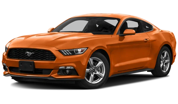 Orange Ford Mustang PNG Transparent Background