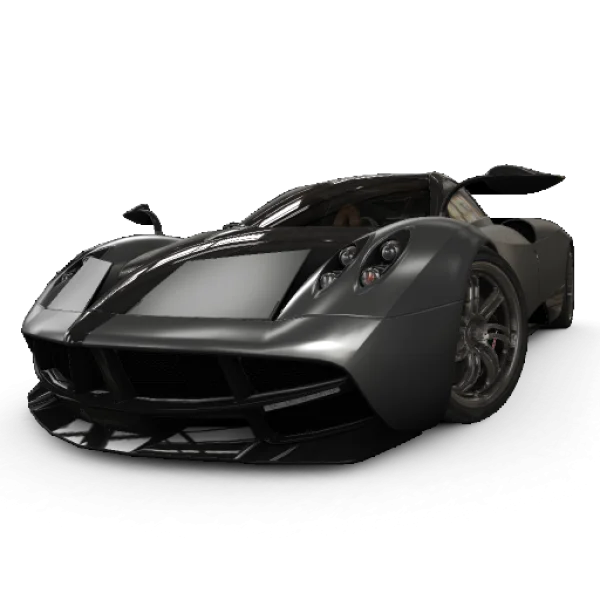 Sleek Dark Gray Sports Car PNG Transparent Background
