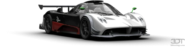 Black and White Performance Sports Car PNG Transparent