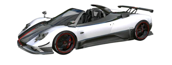 White Pagani Zonda PNG Transparent Background
