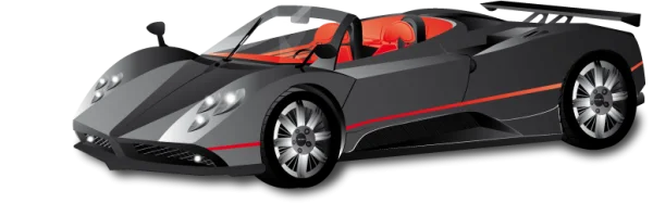 Black Luxury Sports Car PNG Transparent