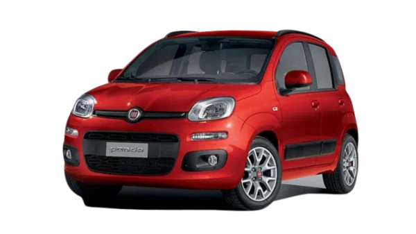 Red Fiat Panda Car PNG Transparent Background
