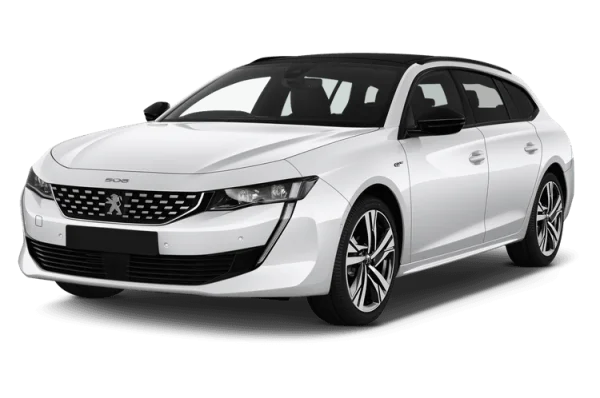 White Peugeot 508 SW Car Transparent PNG