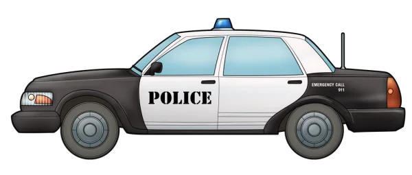 Cartoon Police Car PNG Transparent Background