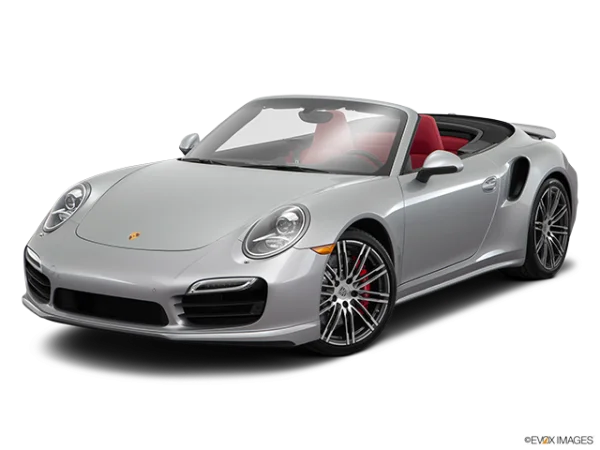 Silver Porsche 911 Convertible PNG Transparent Background