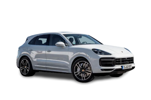 White Porsche Cayenne SUV PNG Transparent Background