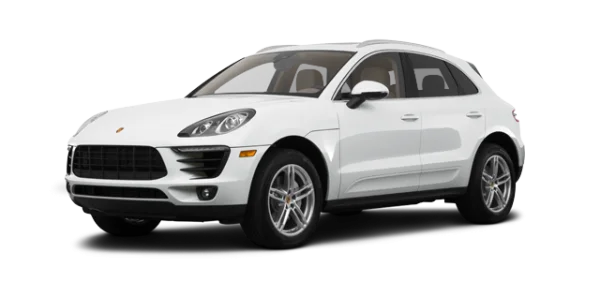 White Porsche Macan SUV PNG Transparent Background