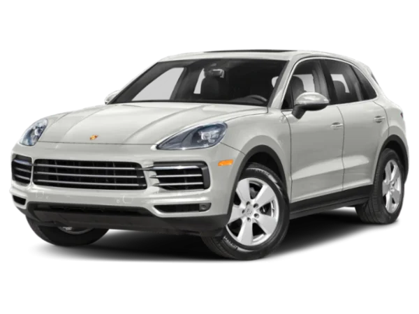 White Porsche Cayenne SUV PNG Transparent Background