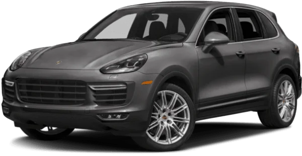 Grey Porsche Cayenne SUV PNG Transparent Background