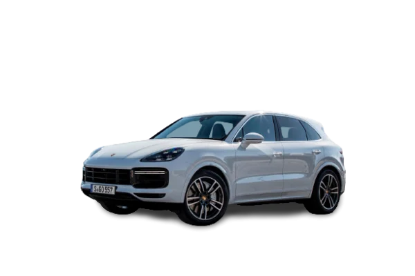 White Porsche Cayenne SUV PNG Transparent Background