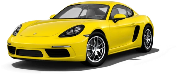 Yellow Porsche Cayman Sports Car PNG Transparent