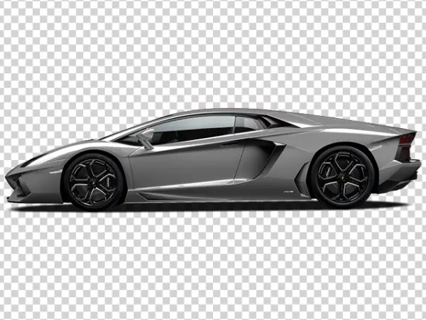 Grey Lamborghini Aventador PNG Transparent Background