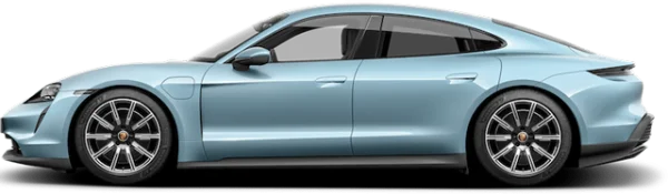Light Blue Porsche Taycan Electric Car PNG