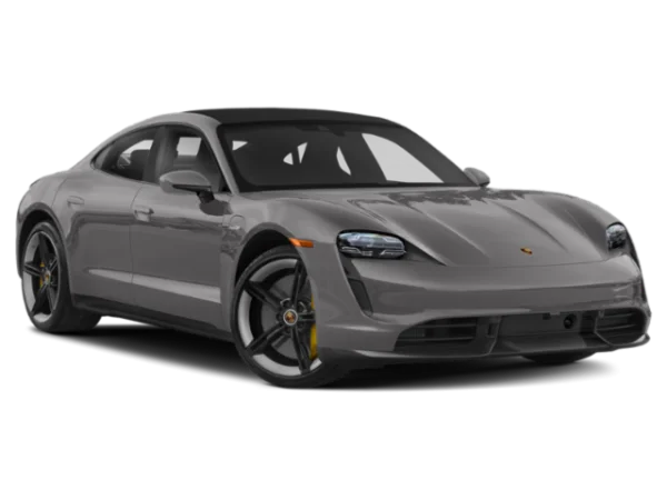 Grey Porsche Taycan Electric Car PNG Transparent Background