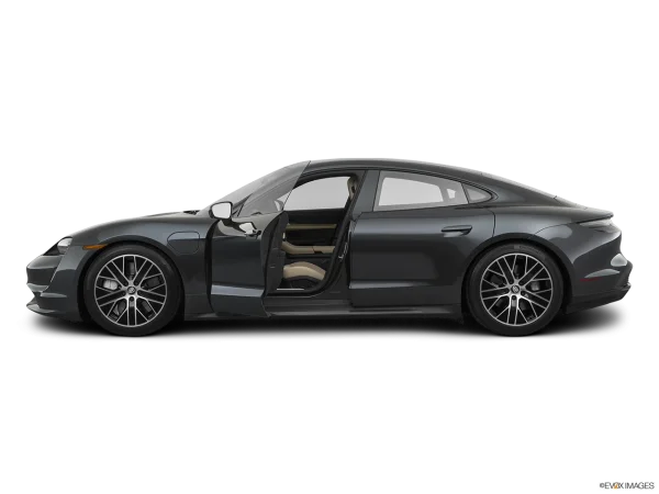 Dark Grey Porsche Taycan Electric Car PNG