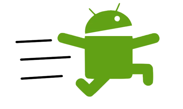 Running Android Robot PNG Transparent Background
