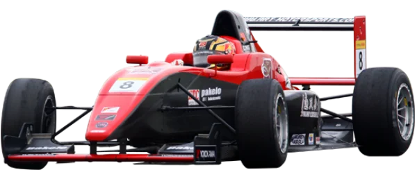 Red and Black Formula Race Car PNG