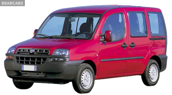 Red Fiat Doblo Van PNG Transparent Background