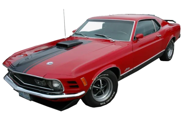 Classic Red Mustang Mach 1 PNG Transparent