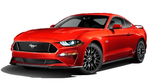 Red Ford Mustang GT PNG Transparent Background