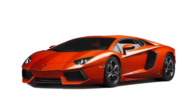 Orange Lamborghini Aventador Supercar PNG