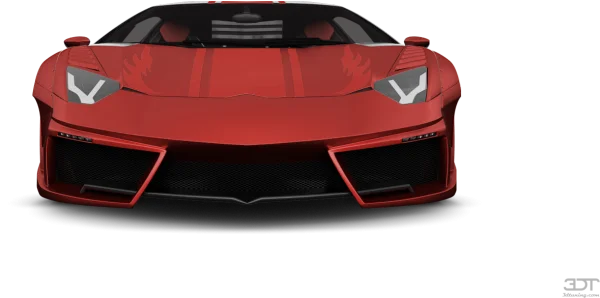 Red Sports Car Front View PNG Transparent Background