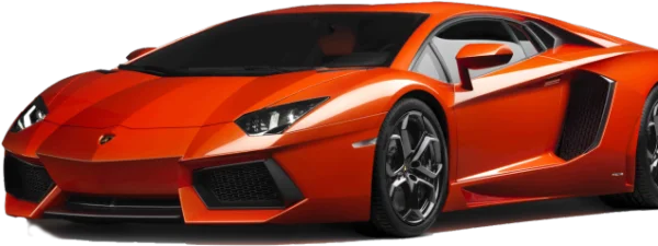 Orange Lamborghini Aventador PNG Transparent Background